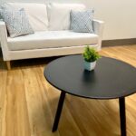 Relaxation area at river rocks Recovery