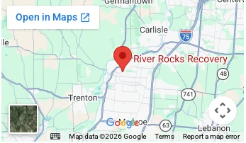 Map showing River Rocks Recovery, Middletown, Ohio
